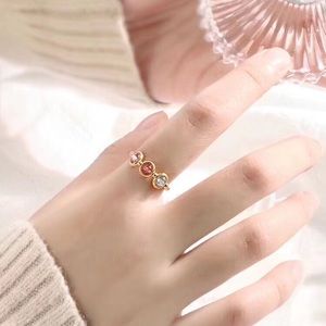 Moonstone/Quartz/Amethyst rings